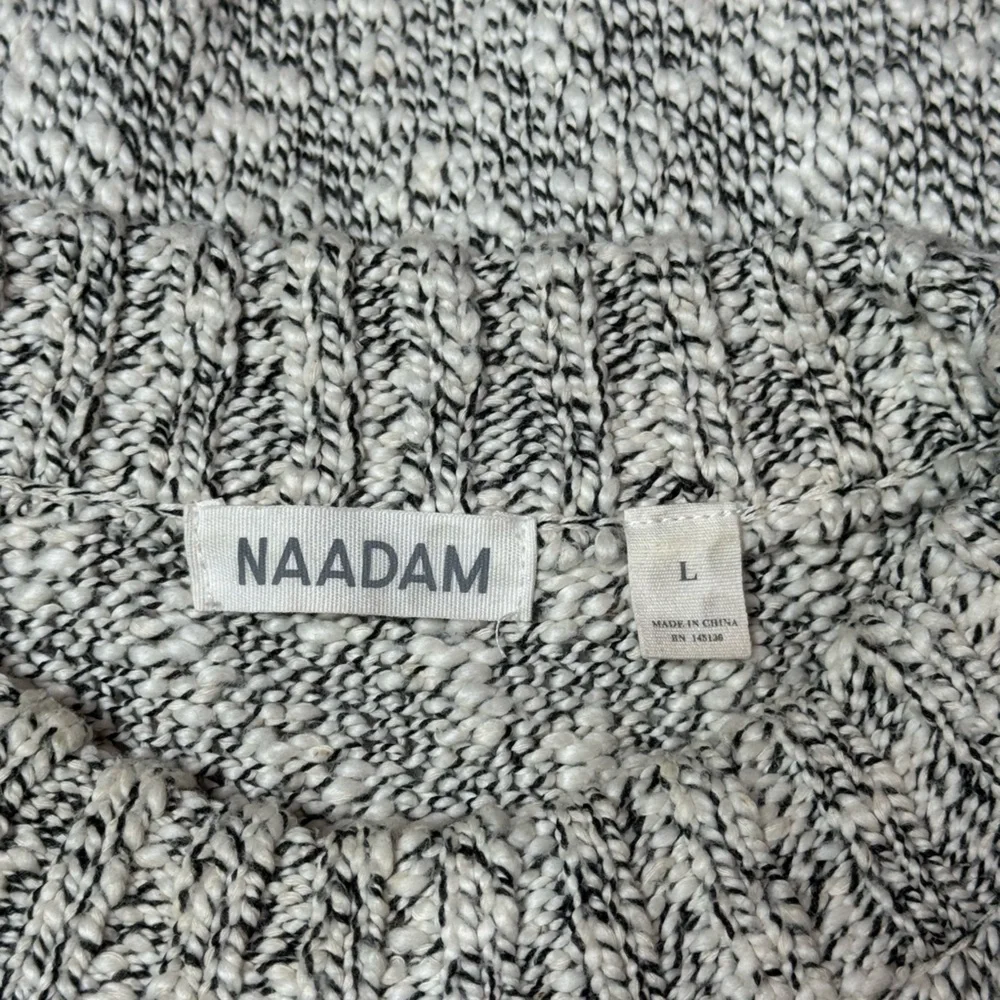 NAADAM Marled Sleeveless Mock Neck Sweater Vest size L